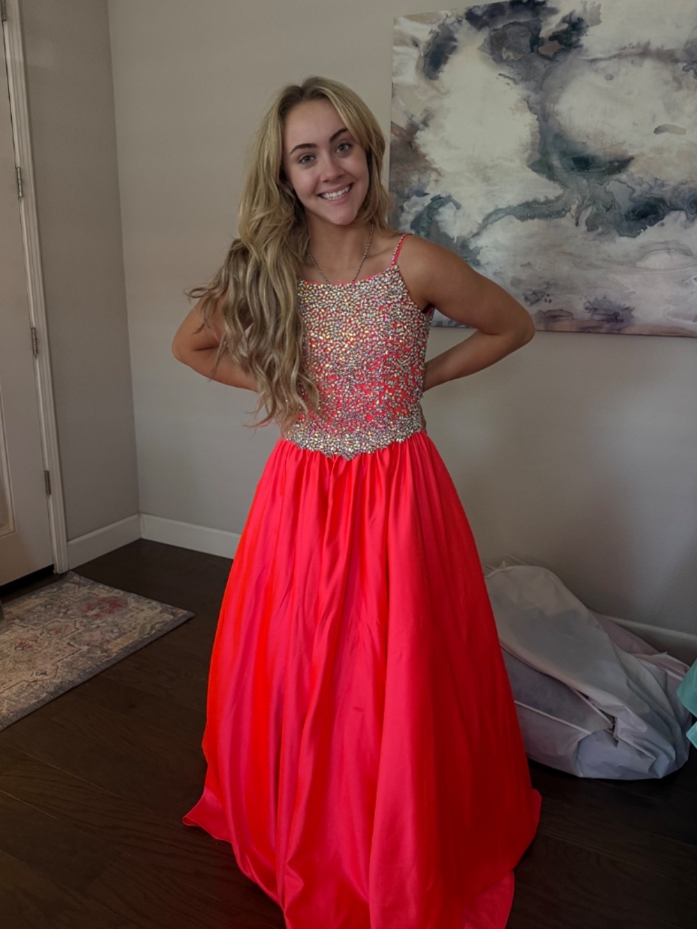 Johnathan Kayne (sugar kayne) Coral gown - Picture 4 of 5